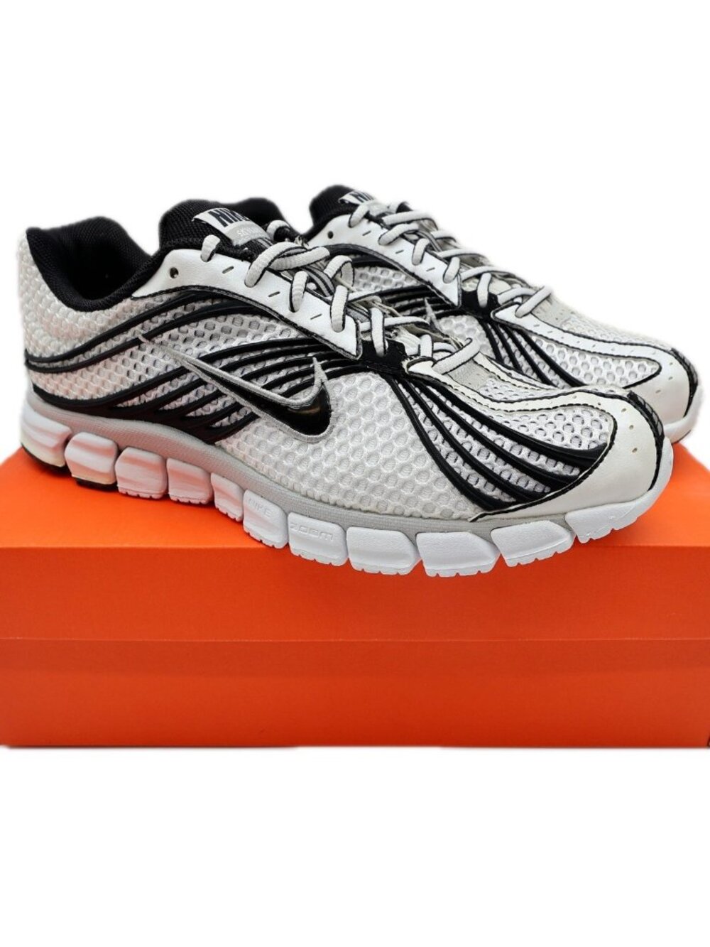 Nike Zoom Skylon+ 11 Men's 9 White Black Grey Running Shoes NEW